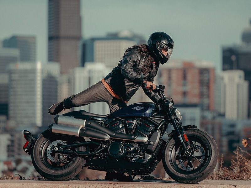 Probefahren von Harley-Motorrädern